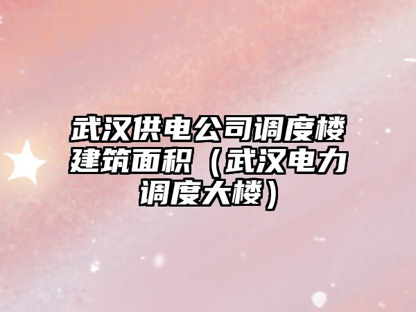 武漢供電公司調度樓建筑面積（武漢電力調度大樓）