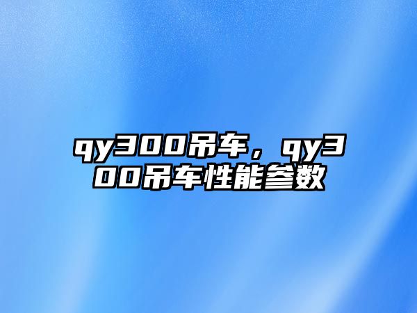 qy300吊車，qy300吊車性能參數(shù)