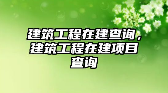 建筑工程在建查詢，建筑工程在建項(xiàng)目查詢