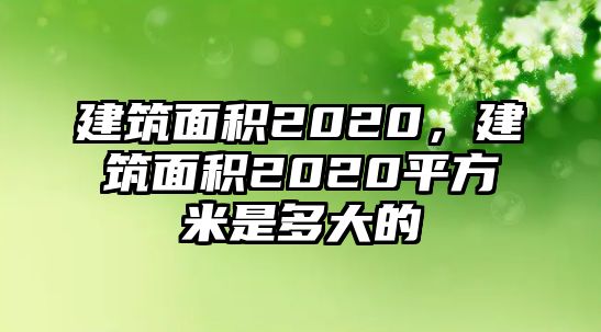 建筑面積2020，建筑面積2020平方米是多大的