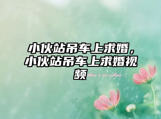 小伙站吊車上求婚，小伙站吊車上求婚視頻